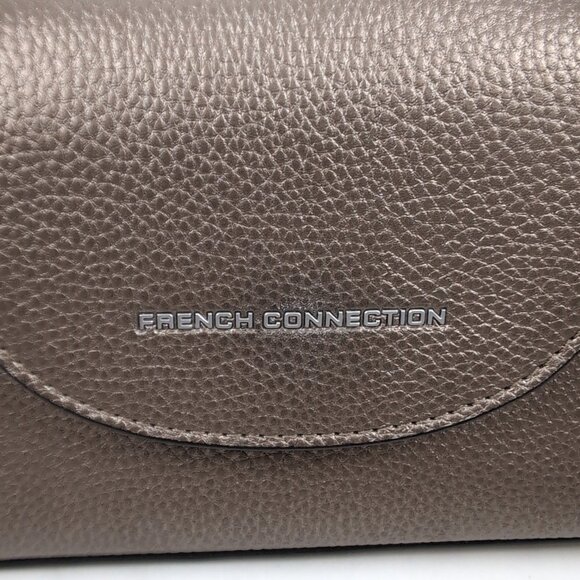 Vintage Y2K French Connection FCUK Women's Taupe Mini Crossbody/Hand Bag Chain - Picture 3 of 9